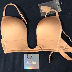 nude plunge bra with extra back strap